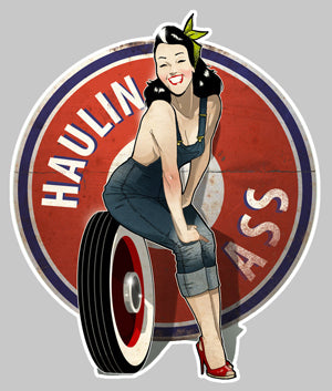 STICKER PINUP HAULIN ASS - PA063