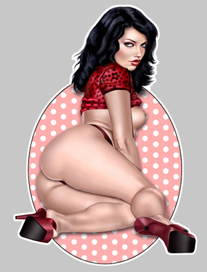 STICKER PINUP ROSE - PA126