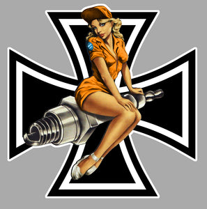 STICKER PINUP CROIX DE FER - PC002