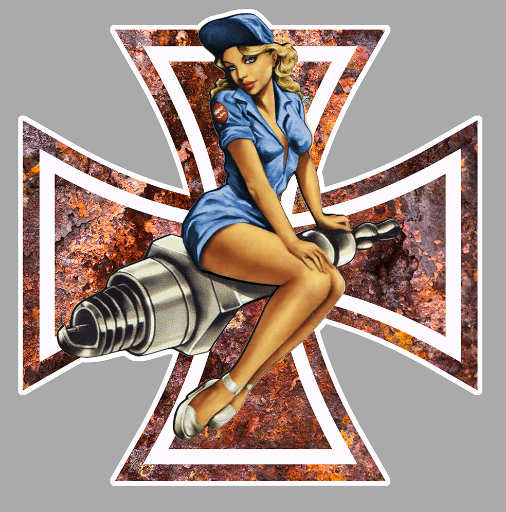 STICKER PINUP CROIX DE FER - PC003