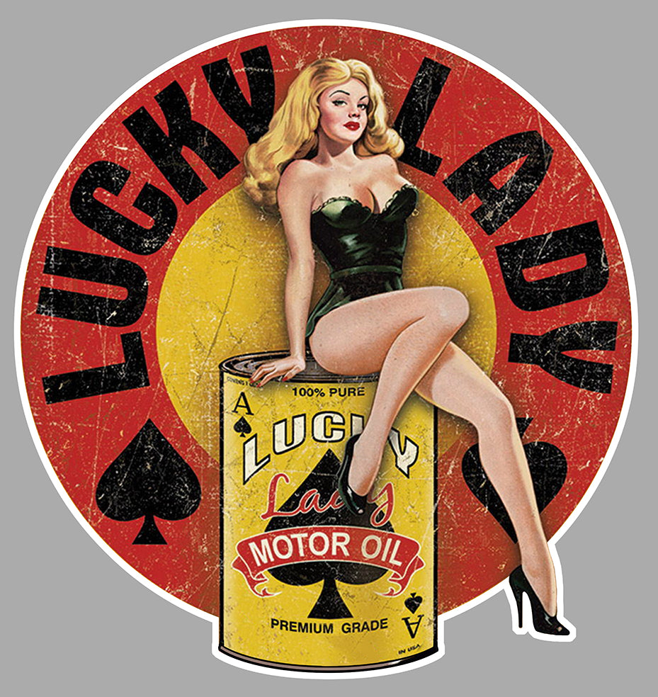 STICKER PINUP LUCKY LADY - PC005