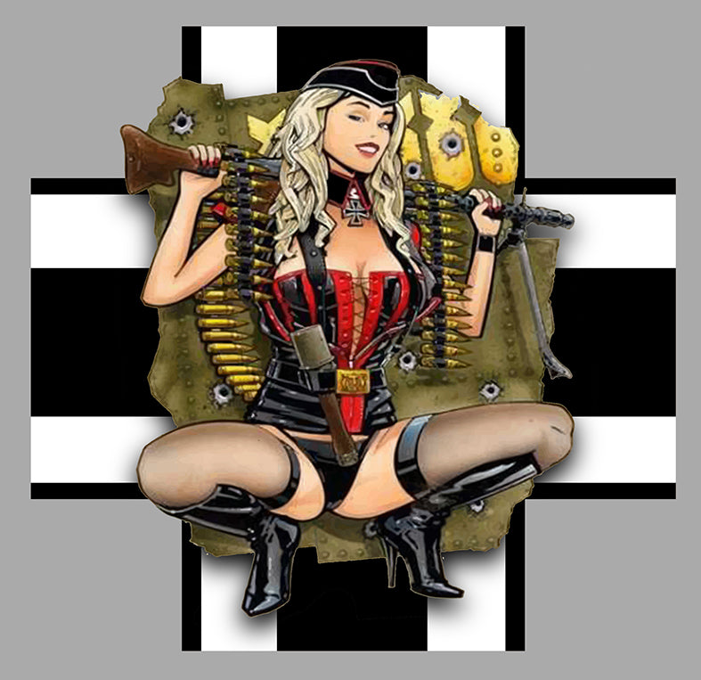 STICKER PINUP CROIX DE FER - PC008