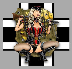 STICKER PINUP CROIX DE FER - PC008