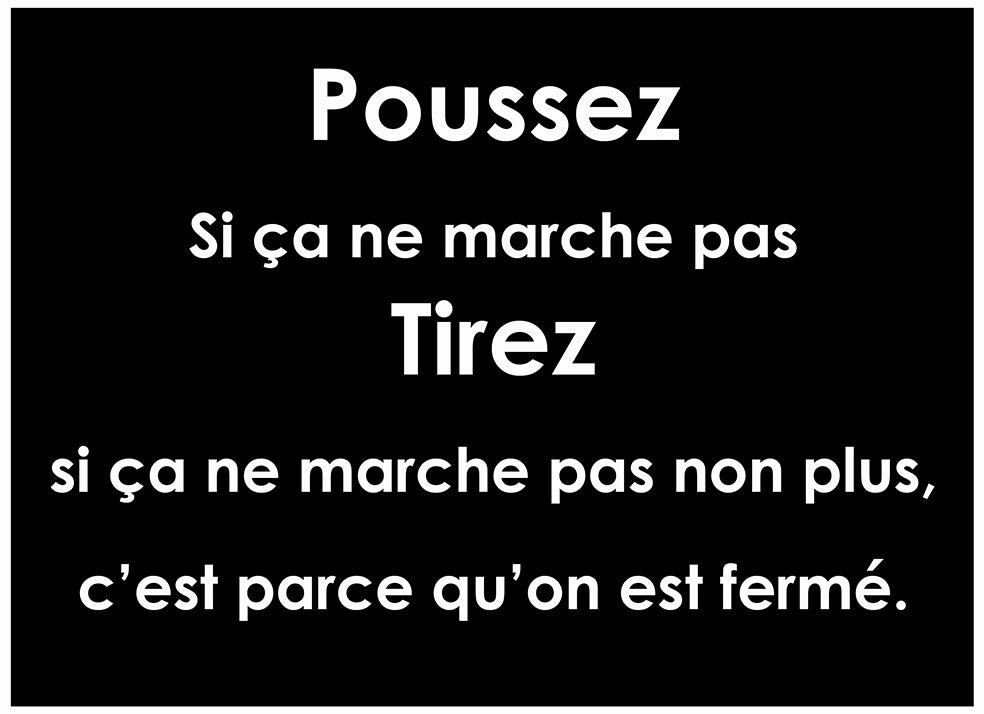 STICKER POUSSEZ TIREZ - PC046