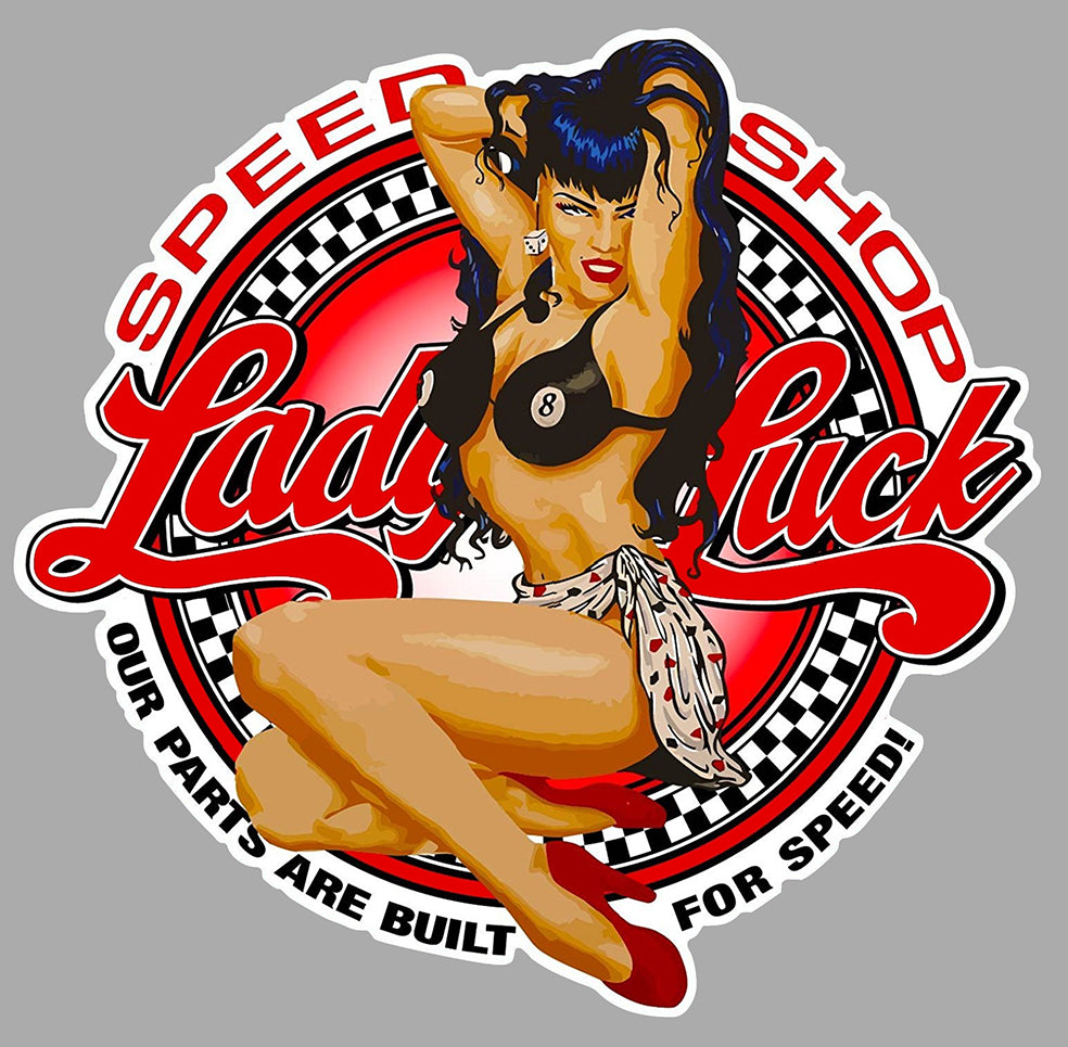 STICKER PINUP LADY LUCK - PD061