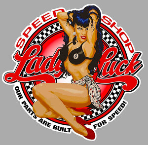STICKER PINUP LADY LUCK - PD061