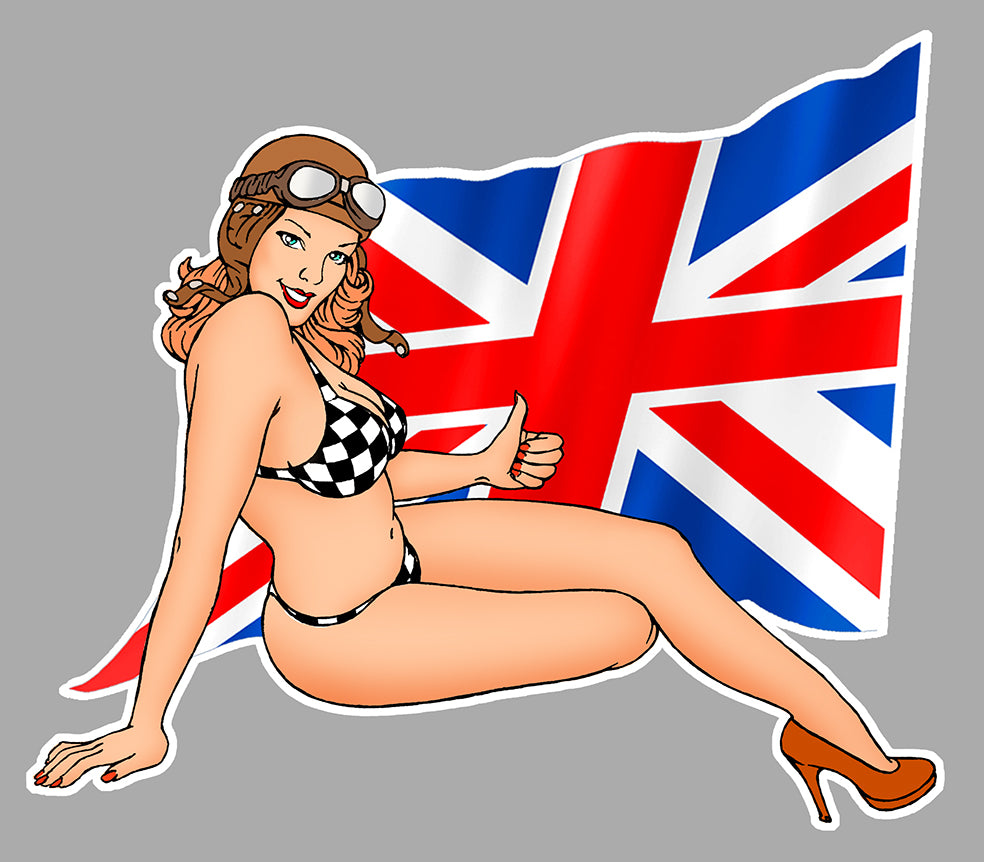 STICKER PINUP DRAPEAU GRANDE BRETAGNE UK - PD083