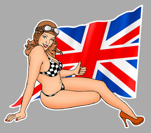 STICKER PINUP DRAPEAU GRANDE BRETAGNE UK - PD083