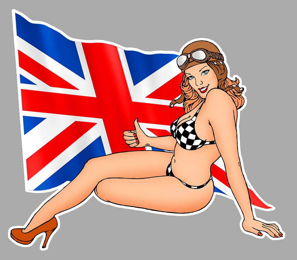 STICKER PINUP DRAPEAU GRANDE BRETAGNE UK - PD084
