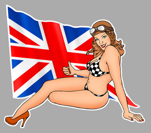 STICKER PINUP DRAPEAU GRANDE BRETAGNE UK - PD084