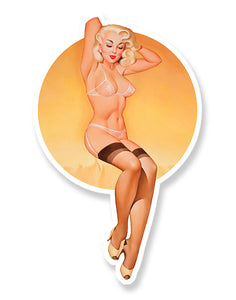 STICKER PINUP BLONDE VINTAGE - PF148