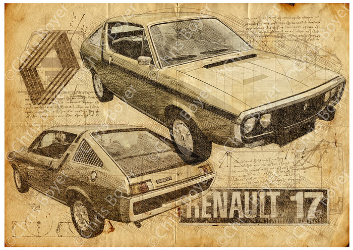 Affiche Renault R17 Da Vinci DV052 – vue complète de l’affiche