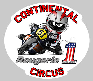 STICKER CONTINENTAL CIRCUS ROUGERIE HARLEY - RA012