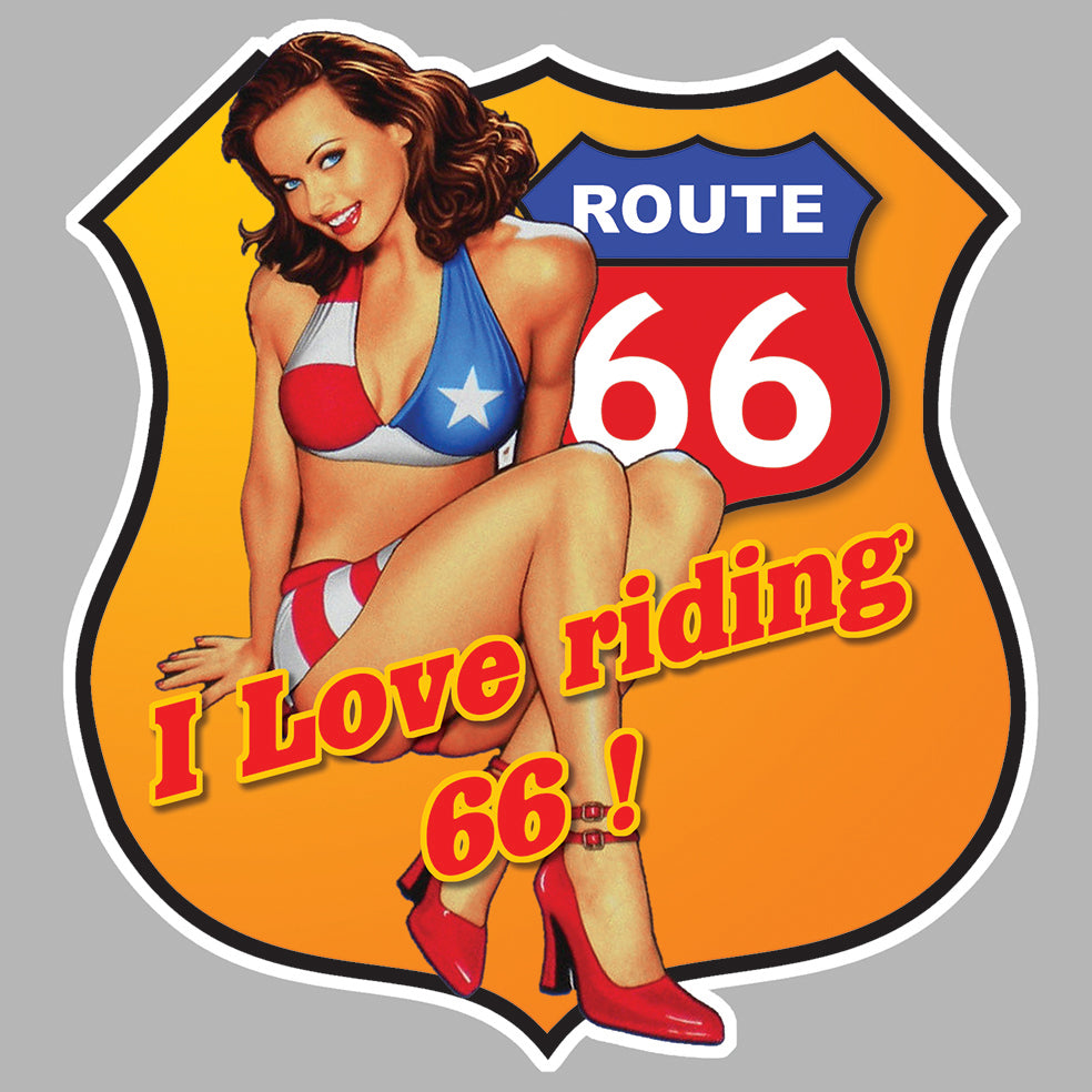 STICKER PINUP ROUTE 66 - RA066