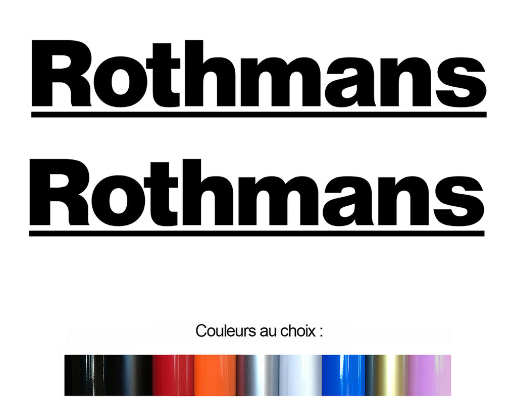 2 X STICKER ROTHMANS - RB172