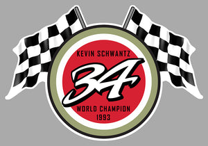 STICKER CONTINENTAL CIRCUS SCHWANTZ #34 LUCKY STRIKE - SC080