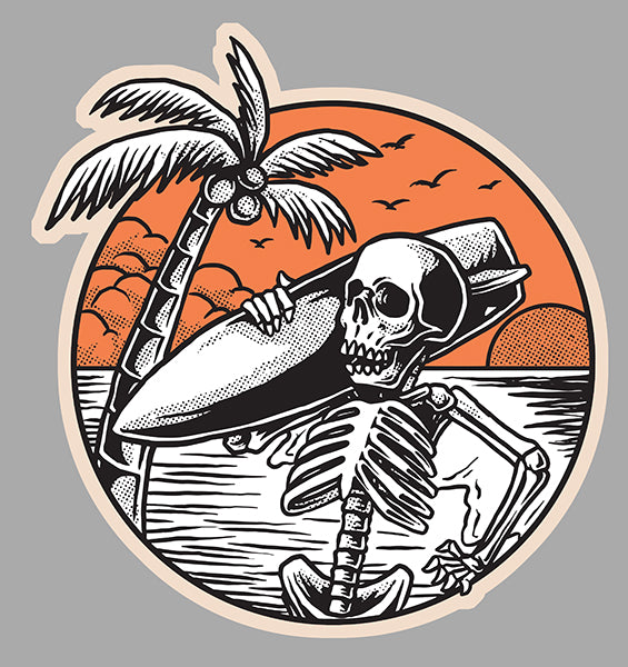 STICKER SURF SQUELETTE - SD016