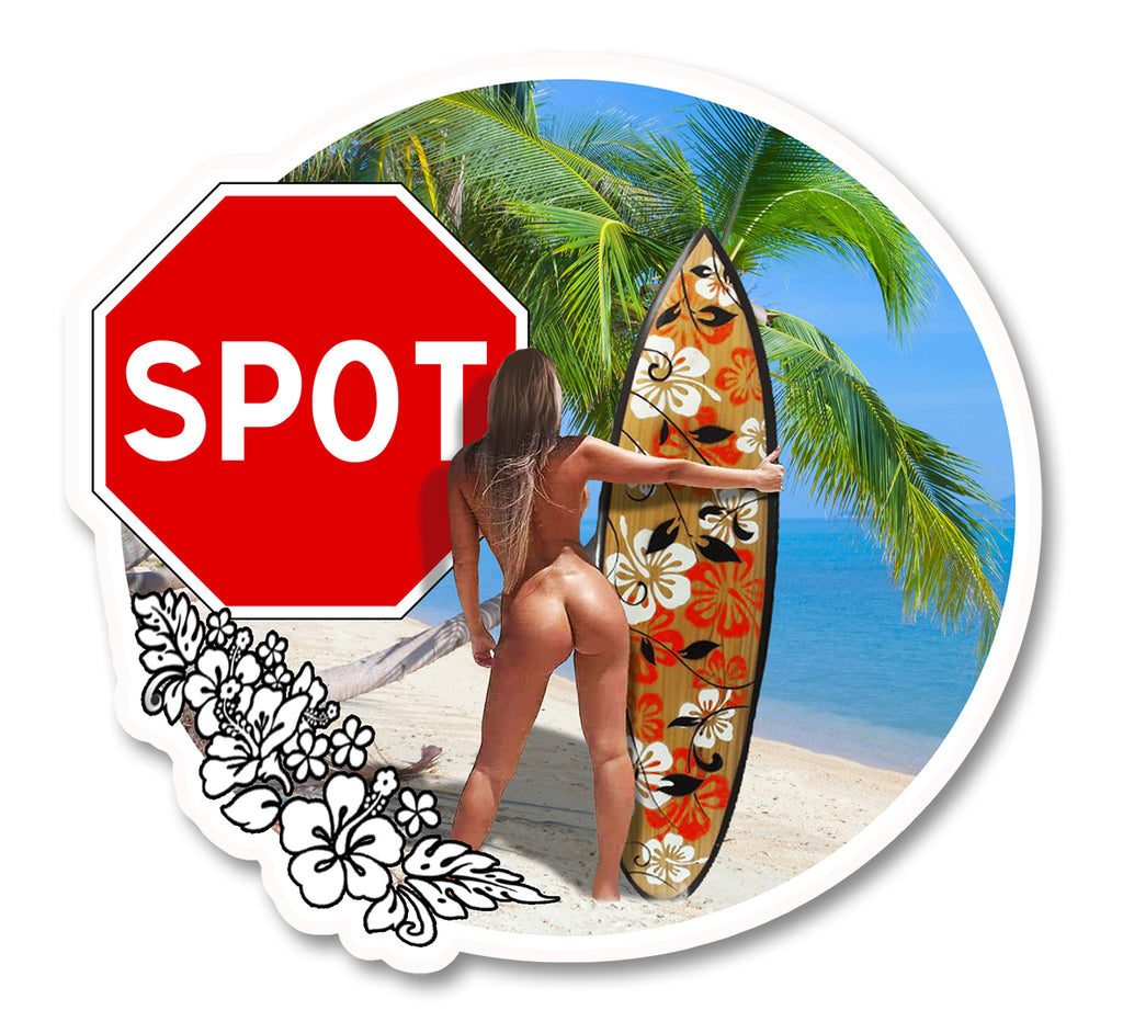 STICKER PINUP SURF SPOT - SD090