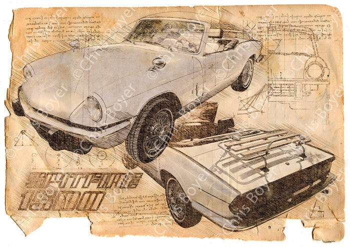 Affiche Triumph Spitfire Mkiv 1500 Da Vinci DV048 – vue complète de l’affiche