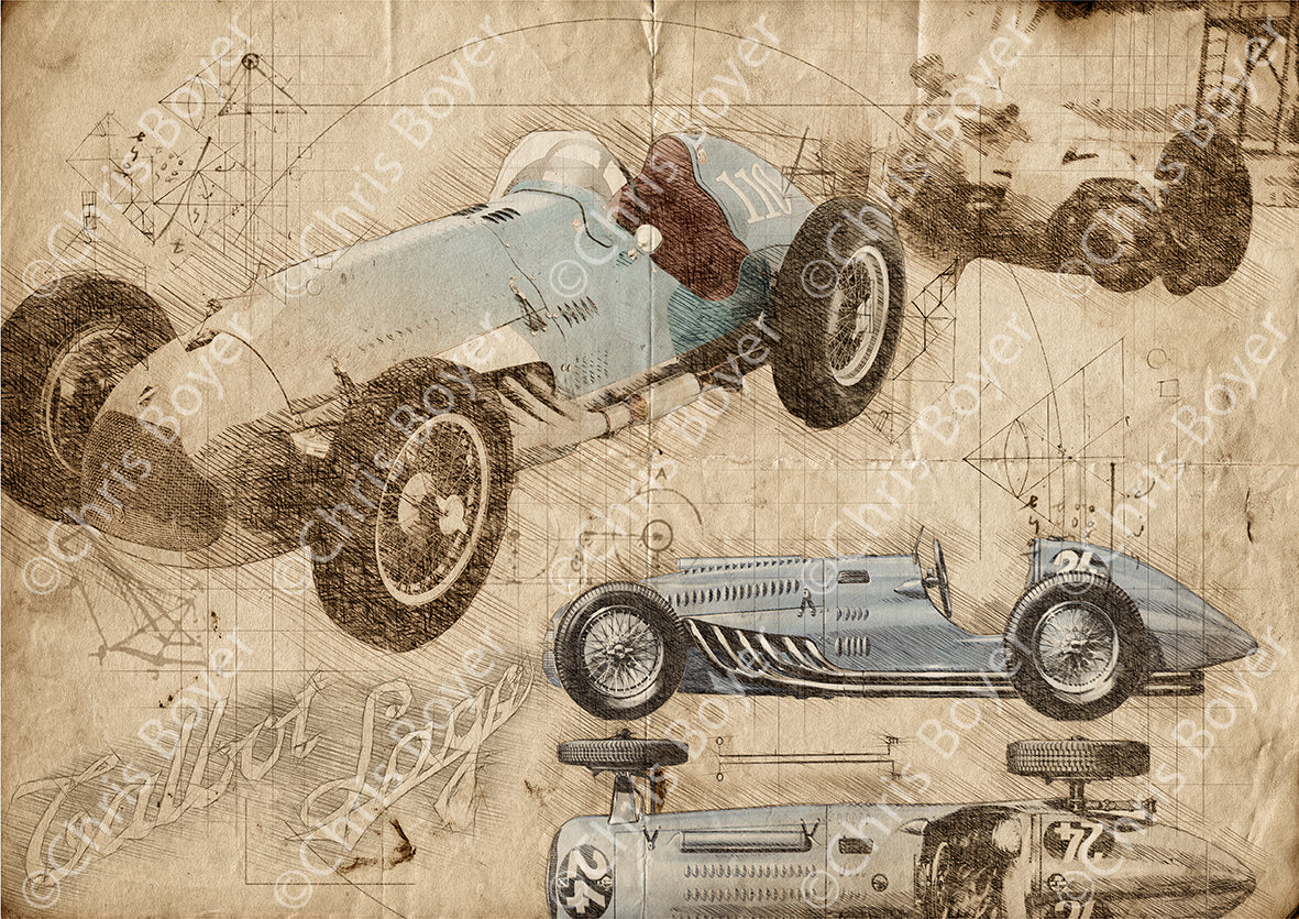 ART PRINT "DA VINCI" - TALBOT LAGO T26C - Ref : DV021