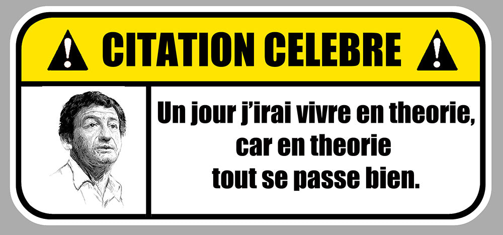 STICKER CITATION CELEBRE DESPROGES - TB133