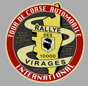 STICKER CIRCUIT RALLYE TOUR DE CORSE - TB150