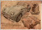 ART PRINT "DA VINCI" - TRIUMPH TR3 - Ref : DV046