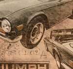 ART PRINT "DA VINCI" - TRIUMPH TR6 - Ref : DV032