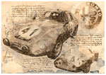 ART PRINT "DA VINCI" - ALFA ROMEO TZ1 ZAGATO - Ref : DV002