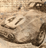 ART PRINT "DA VINCI" - ALFA ROMEO TZ1 ZAGATO - Ref : DV002
