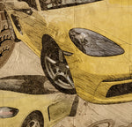 ART PRINT "DA VINCI" - PORSCHE 718 BOXSTER - Ref : DV038