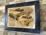 ART PRINT "DA VINCI" - CHECKER CAB TAXY NEW YORK - Ref : DV049