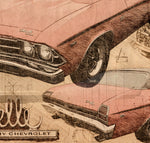 ART PRINT "DA VINCI" - CHEVROLET CHEVELLE SS - Ref : DV063