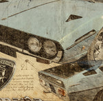 ART PRINT "DA VINCI" - LAMBORGHINI ESPADA - Ref : DV061