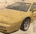 ART PRINT "DA VINCI" - LOTUS ESPRIT - Ref : DV062