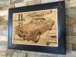 ART PRINT "DA VINCI" - FORD MUSTANG CABRIOLET - Ref : DV010