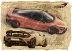 ART PRINT "DA VINCI" - McLAREN 765LT - Ref : DV024