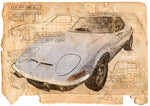 ART PRINT "DA VINCI" - OPEL GT 1900 - Ref : DV014