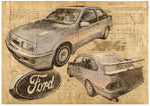 ART PRINT "DA VINCI" - FORD SIERRA XR4i - Ref : DV064