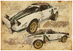 ART PRINT "DA VINCI" - LANCIA STRATOS - Ref : DV051
