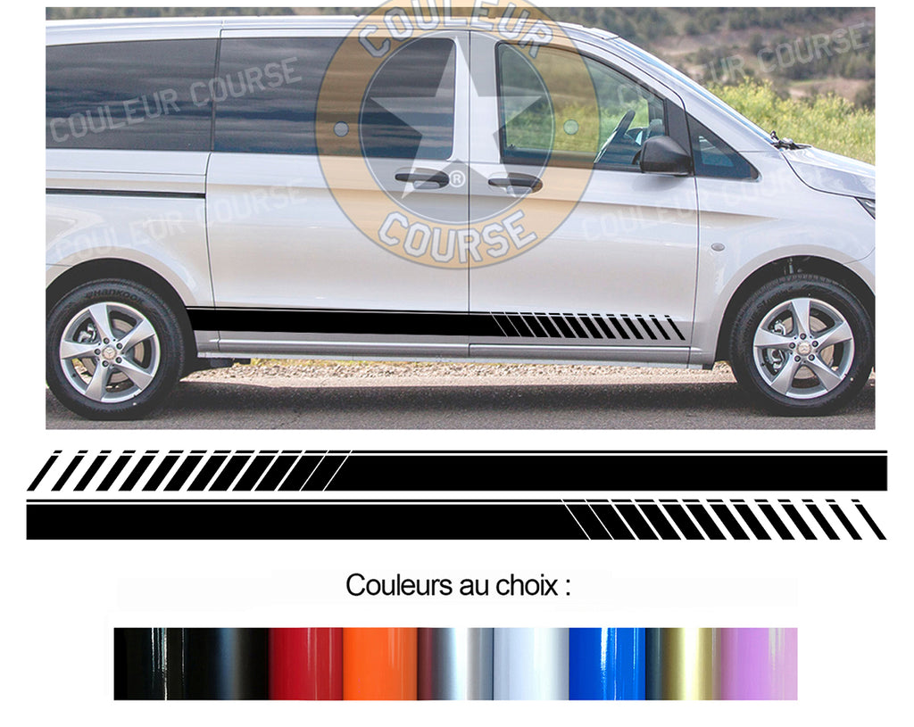 2 X BANDES BAS DE CAISSE - MERCEDES VITO - Ref : BD106N-3