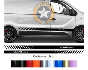 2 X BANDES BAS DE CAISSE - OPEL VIVARO - Ref : BD107-13