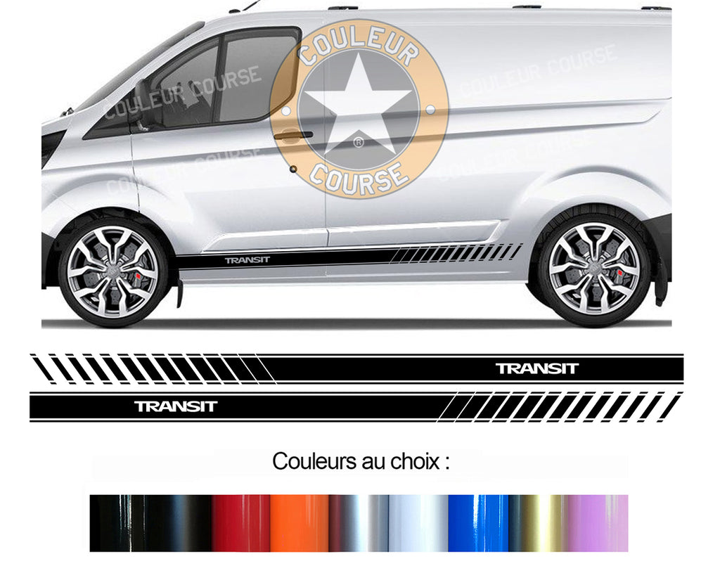 2 X BANDES BAS DE CAISSE - FORD TRANSIT CUSTOM - Ref : BD107-15