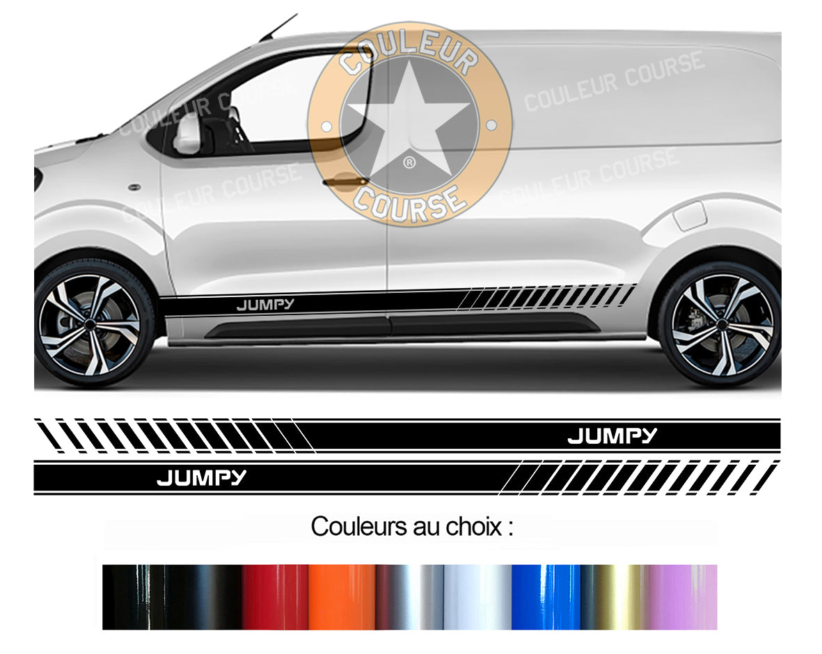 2 X BANDES BAS DE CAISSE - CITROEN JUMPY - Ref : BD107-2