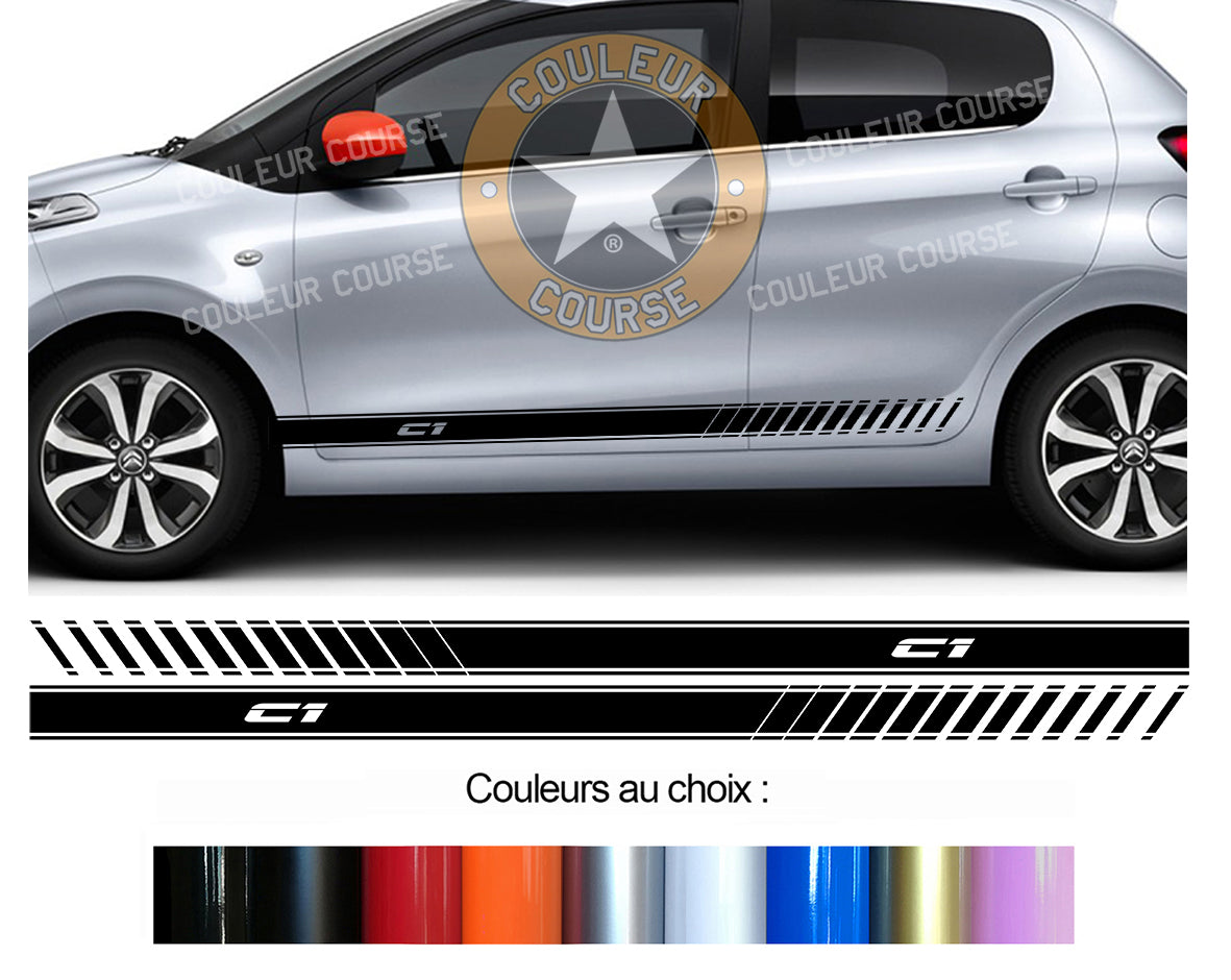 2 X BANDES BAS DE CAISSE - CITROEN C1 - Ref : BD107-3