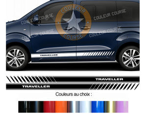 2 X BANDES BAS DE CAISSE - PEUGEOT TRAVELLER - Ref : BD107-5