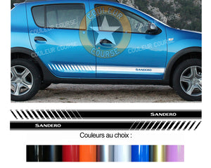 2 X ROCKER BODY STRIPS - DACIA SANDERO - Ref: BD107-6 