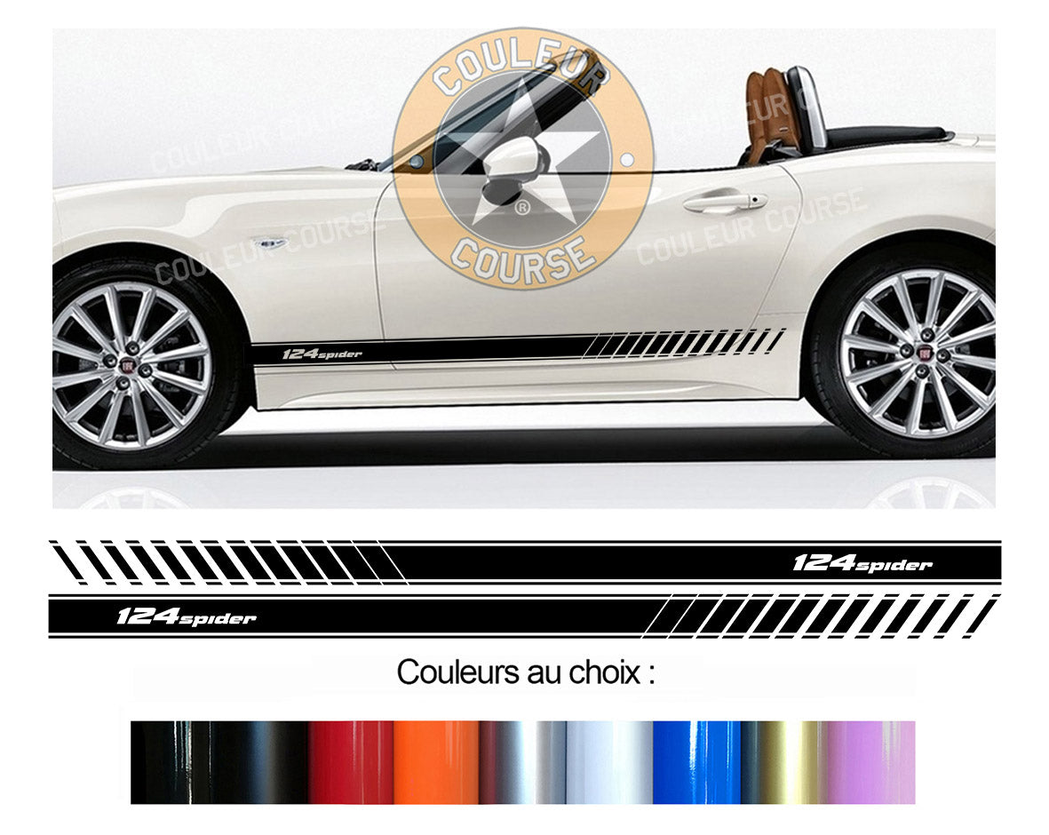 2 X BANDES BAS DE CAISSE - FIAT 124 SPIDER - Ref : BD107-7