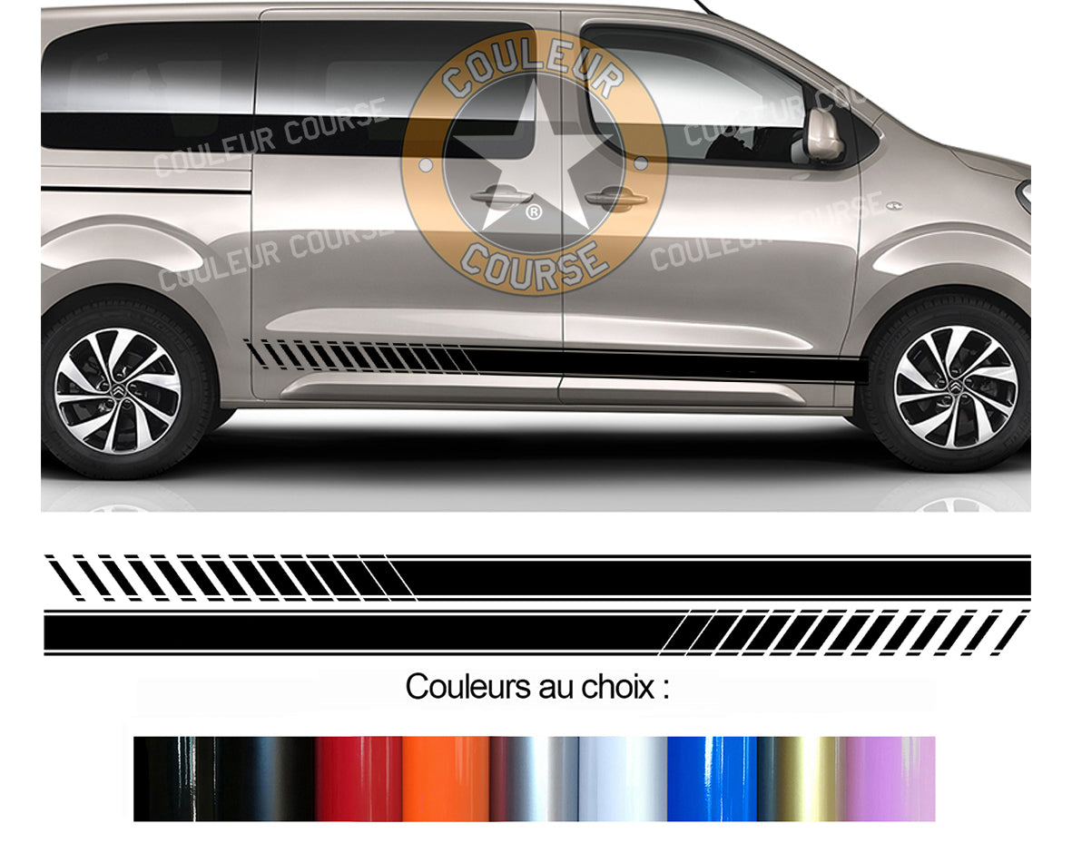 2 X ROCKER BODY STRIPS - CITROEN SPACETOURER - Ref: BD107N-1