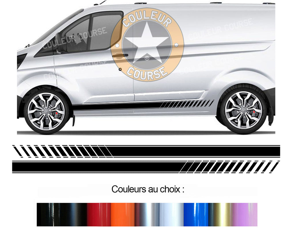 2 X BANDES BAS DE CAISSE - FORD TRANSIT CUSTOM - Ref : BD107N-15